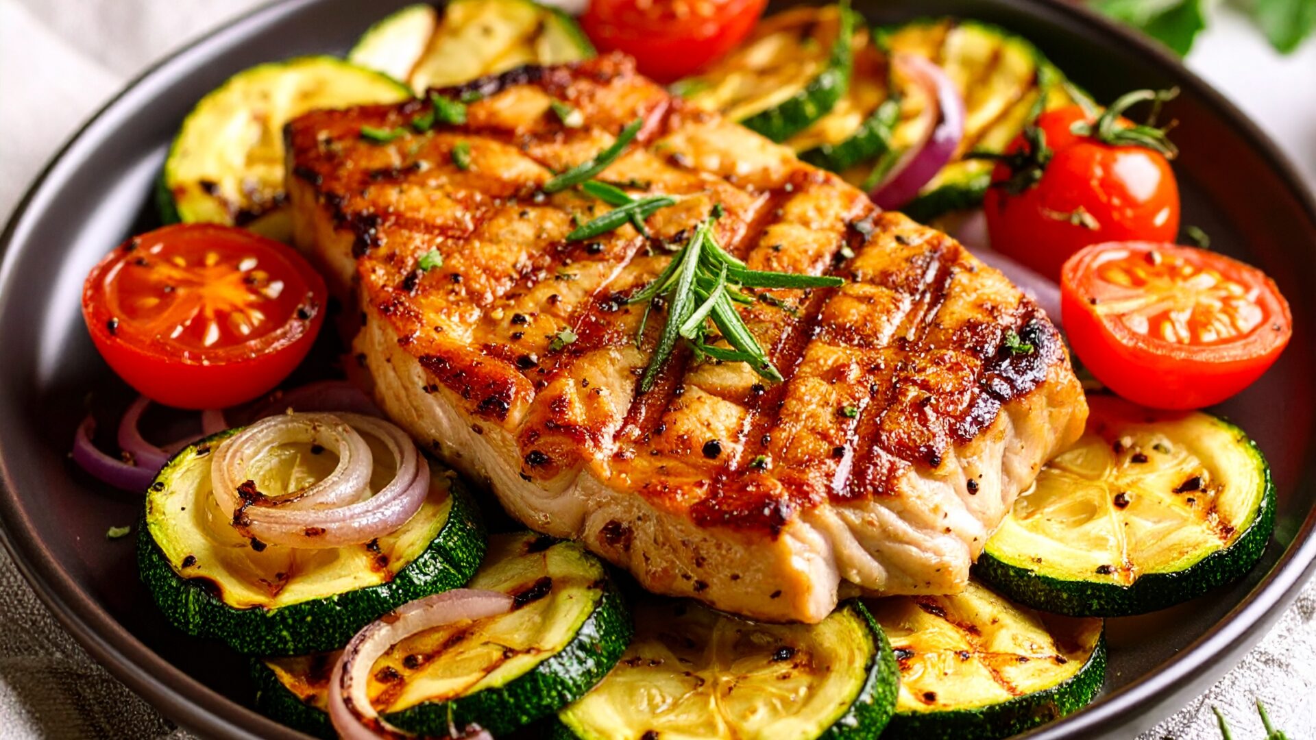 Escalope de veau et poêlée de legumes