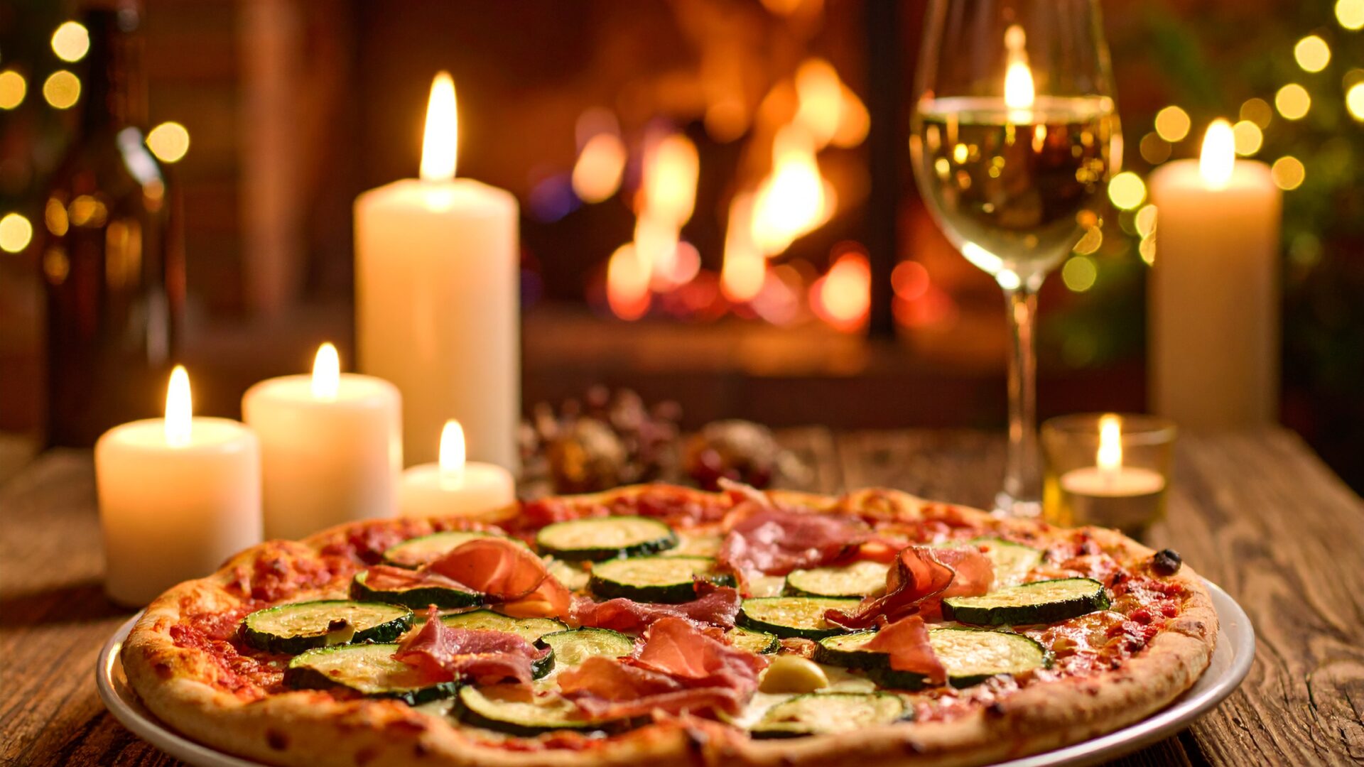 Pinsa blanche courgette et coppa