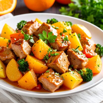 Wok de porc tex mex et pommes de terre grenailles