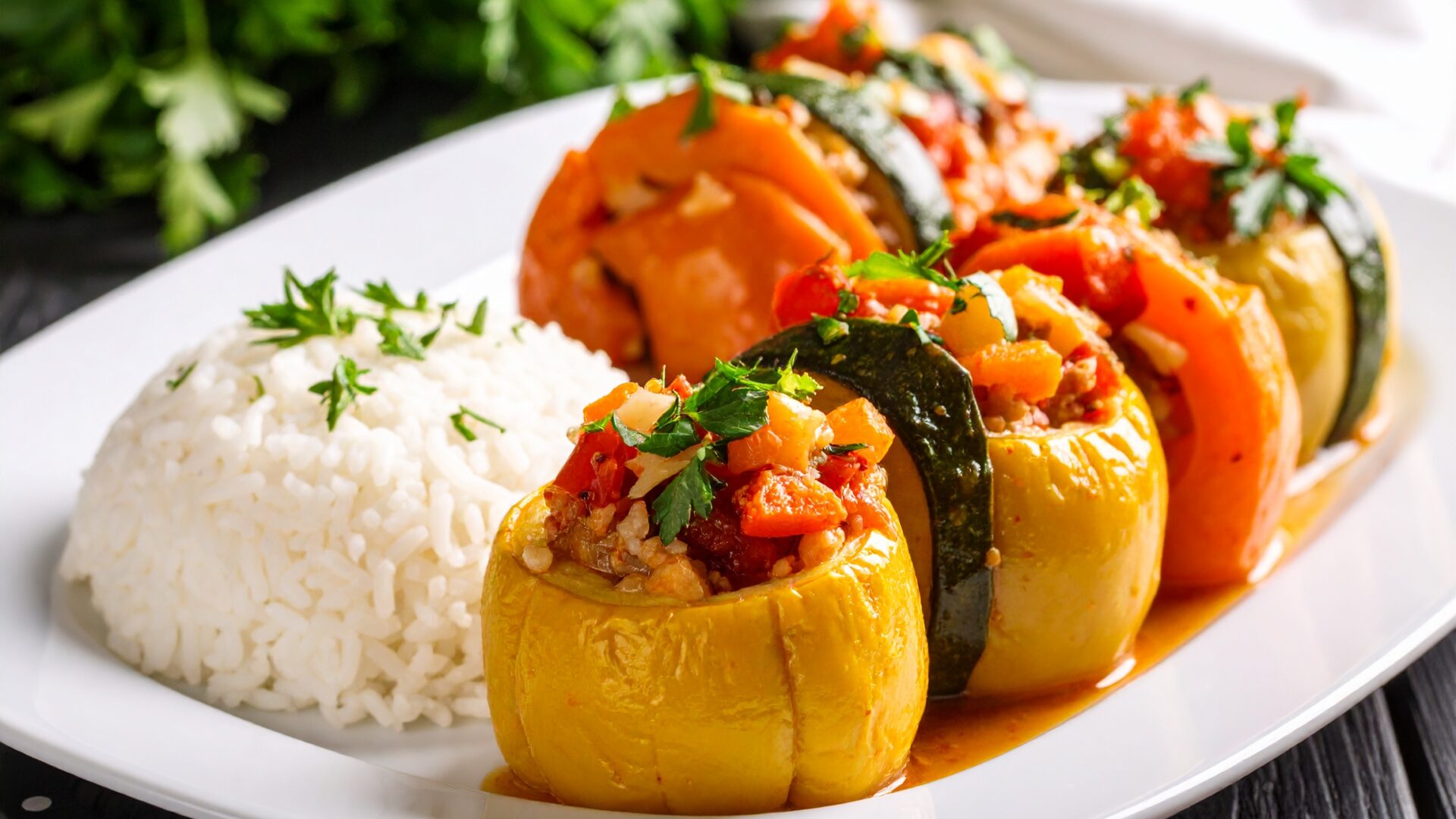 Petits farcis et Riz de Camargue