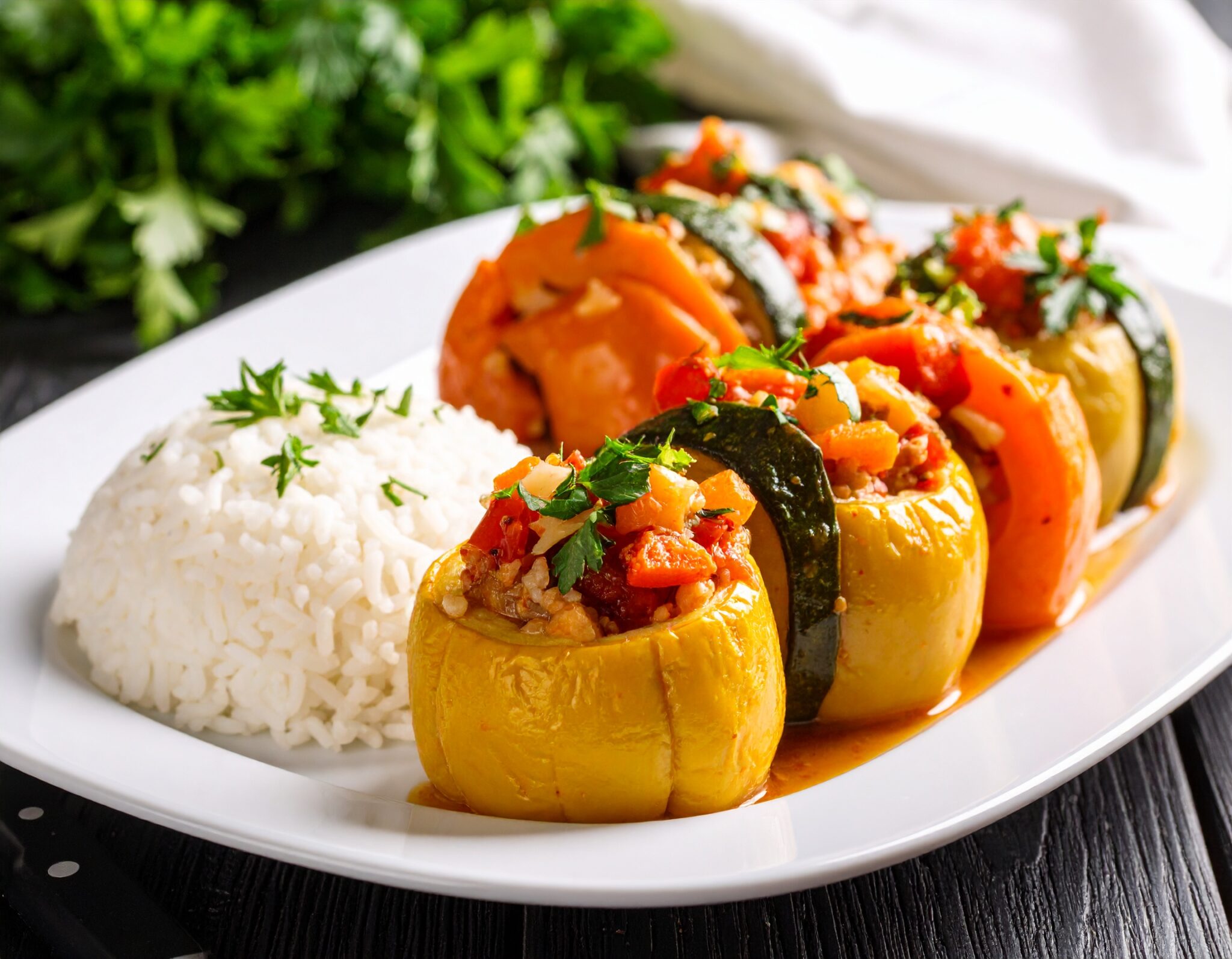 Petits farcis et Riz de Camargue