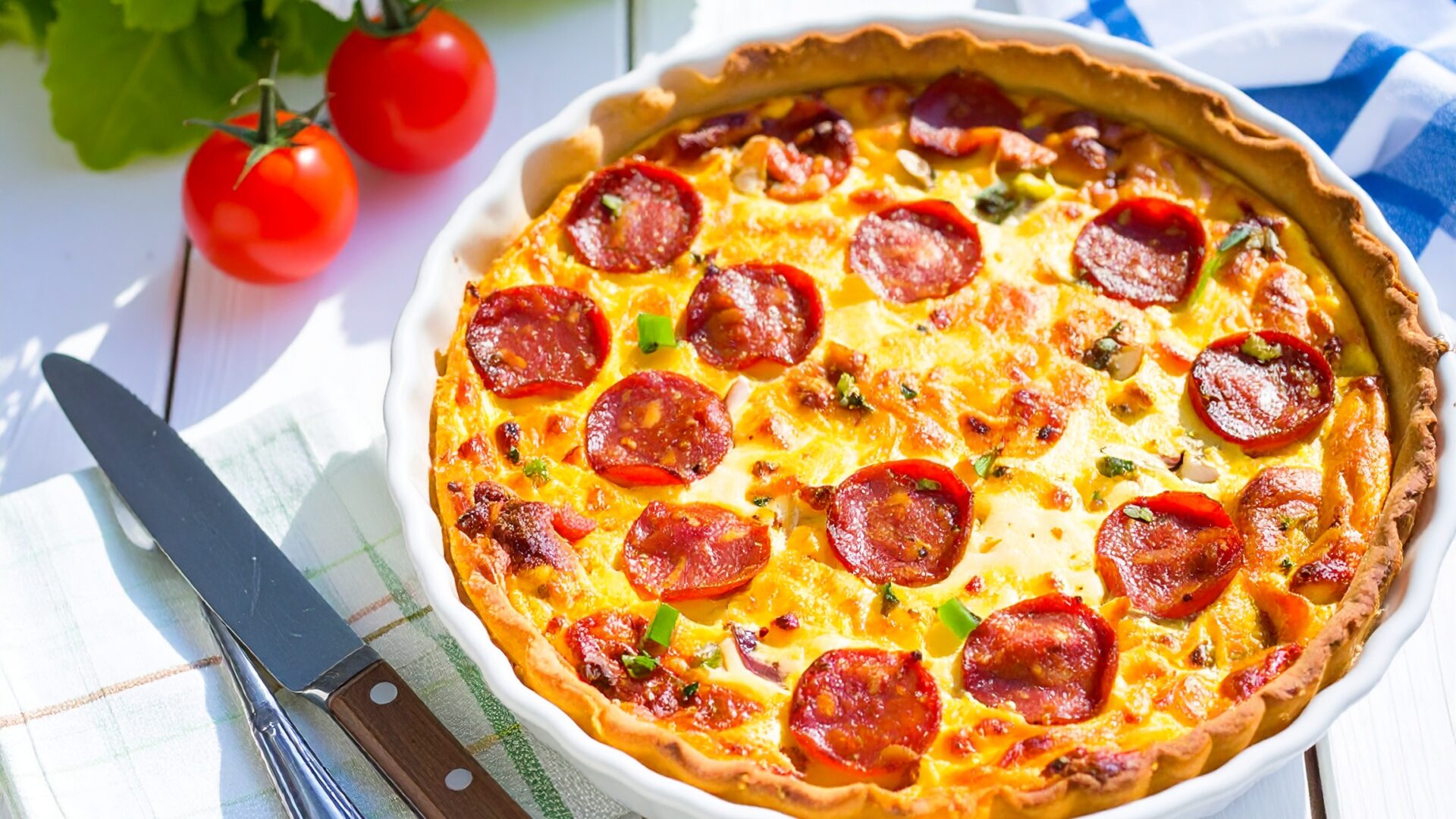 Quiche Chorizo et Poivron
