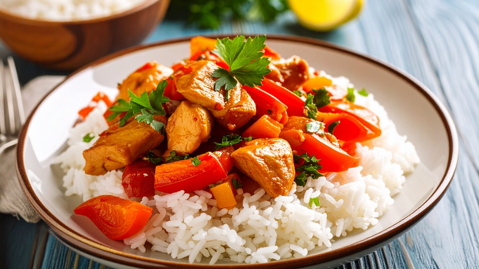 Sauté de Dinde à la Méditerranéenne et Riz de Camargue
