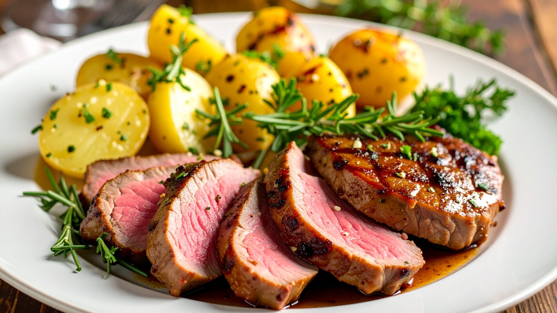 Magret de canard et pommes de terre sautées