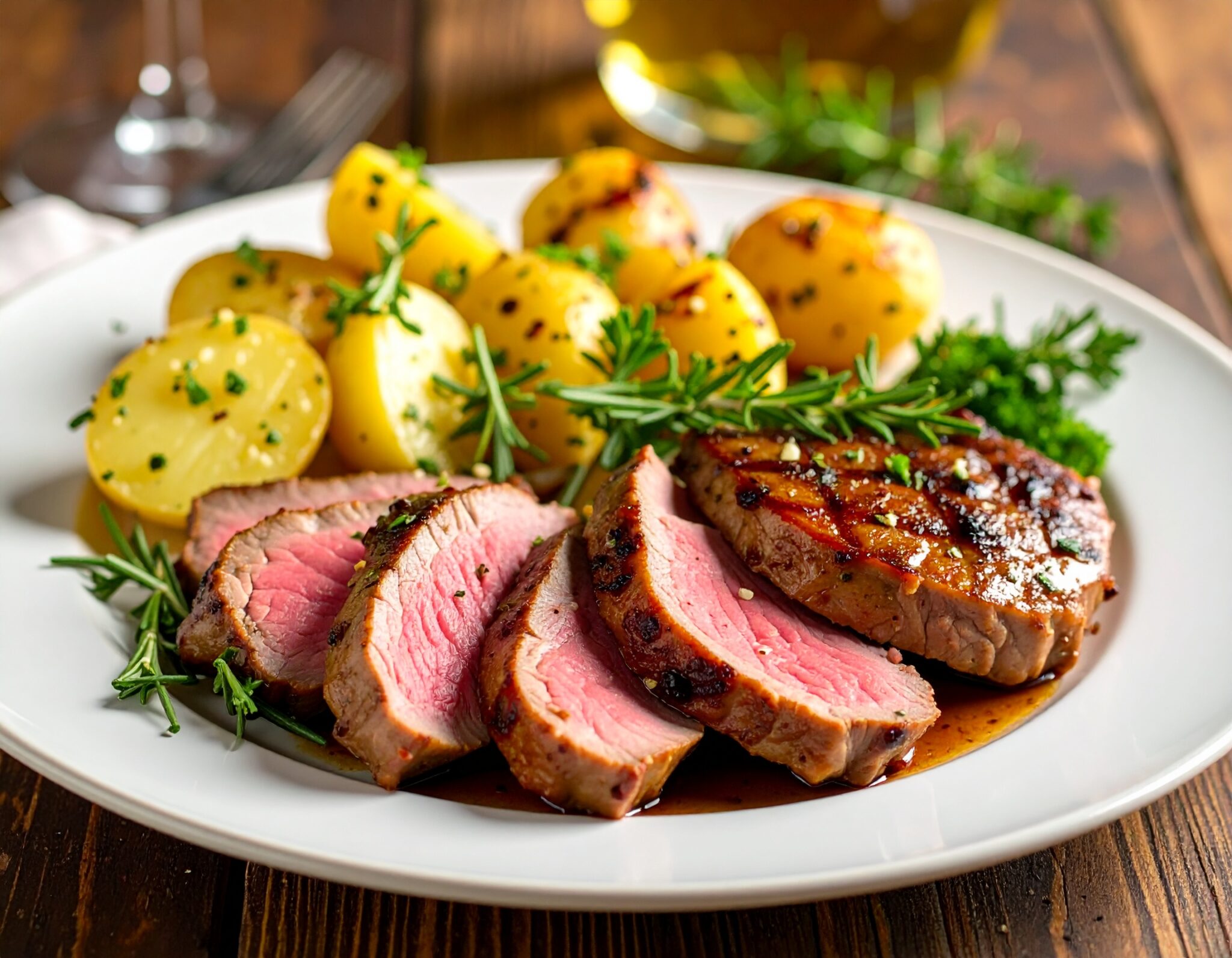 Magret de canard et pommes de terre sautées