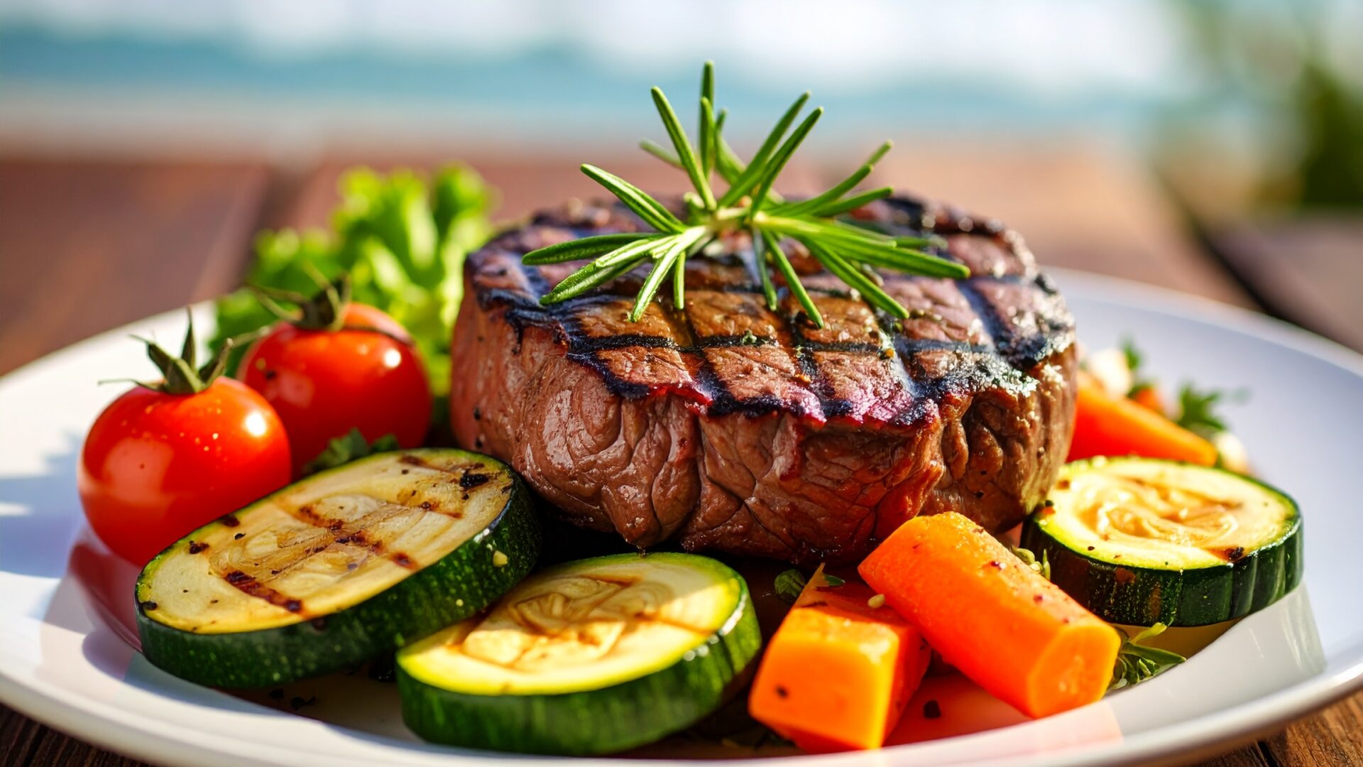 Pavé de boeuf et poêlée de légumes