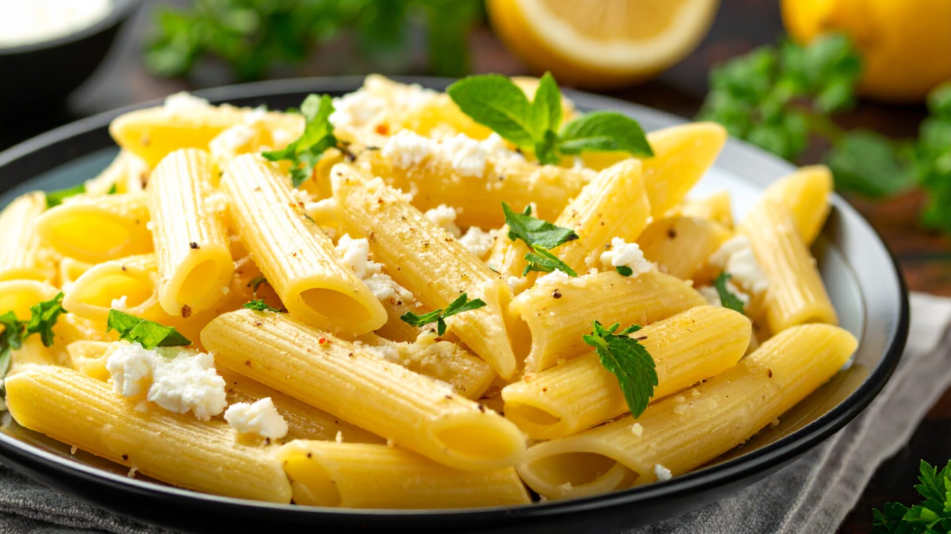 Penne Ricotta et Citron