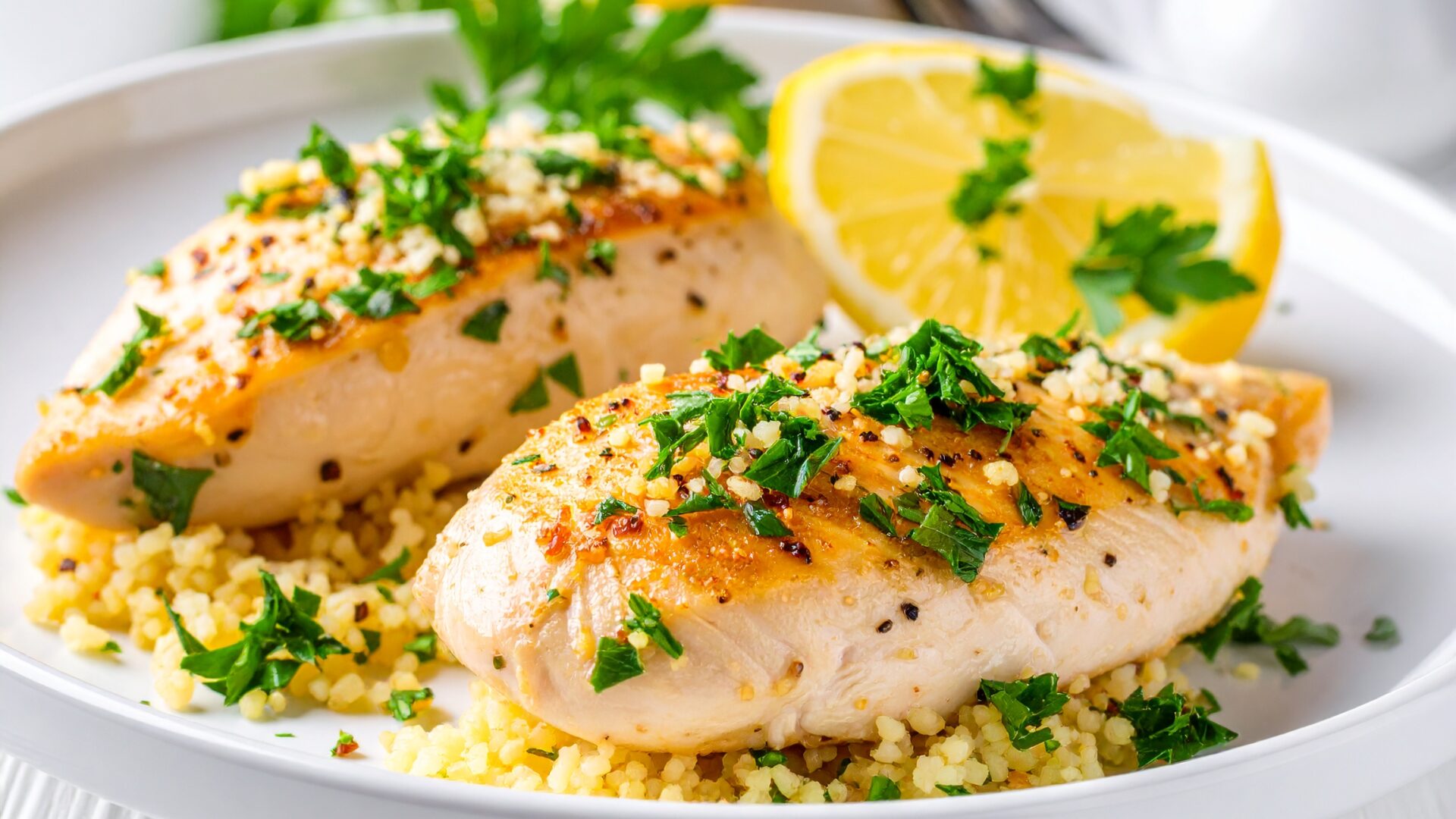 Poulet mariné citron ail et Boulghour