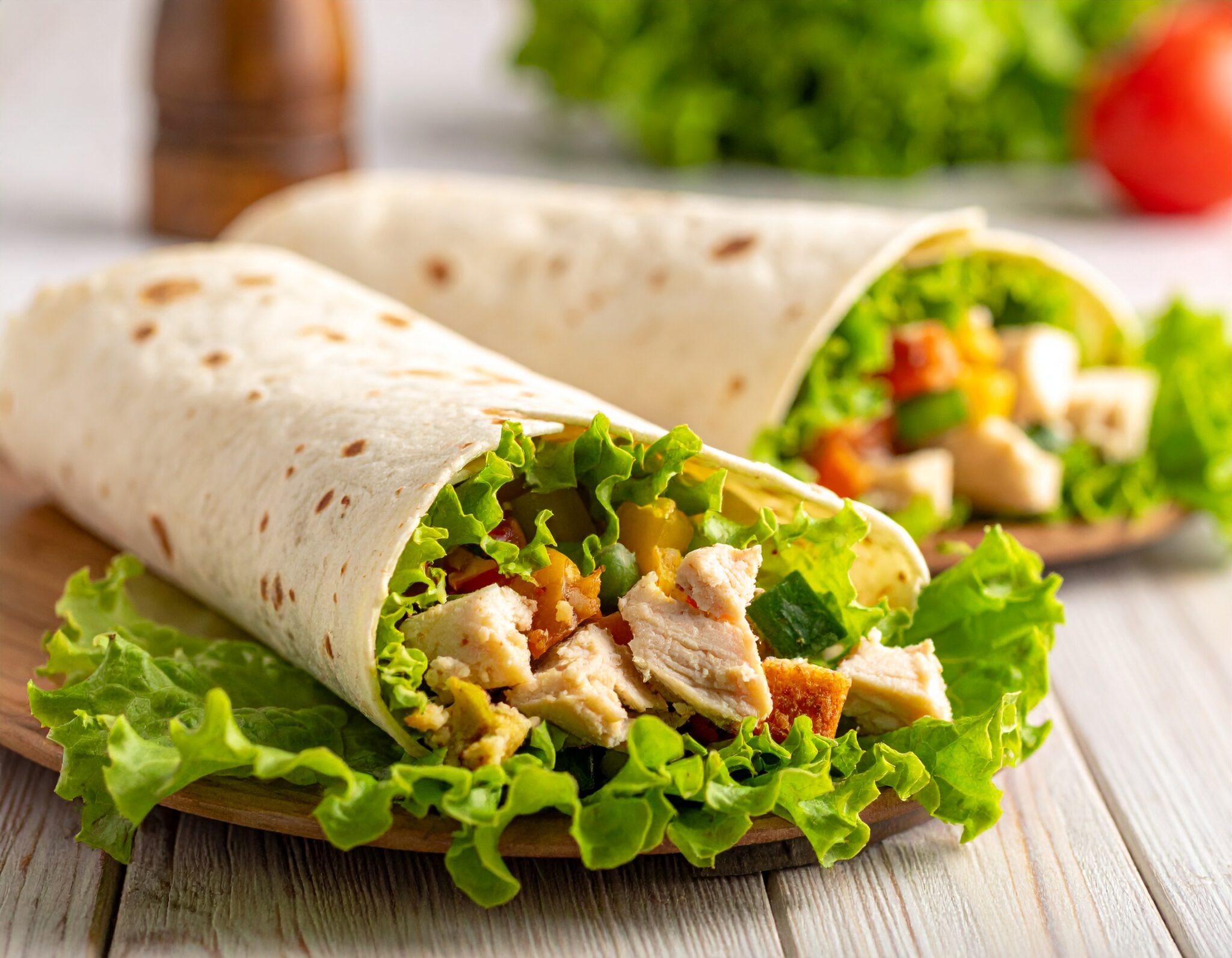 Tortillas de Poulet, avocate et gouda