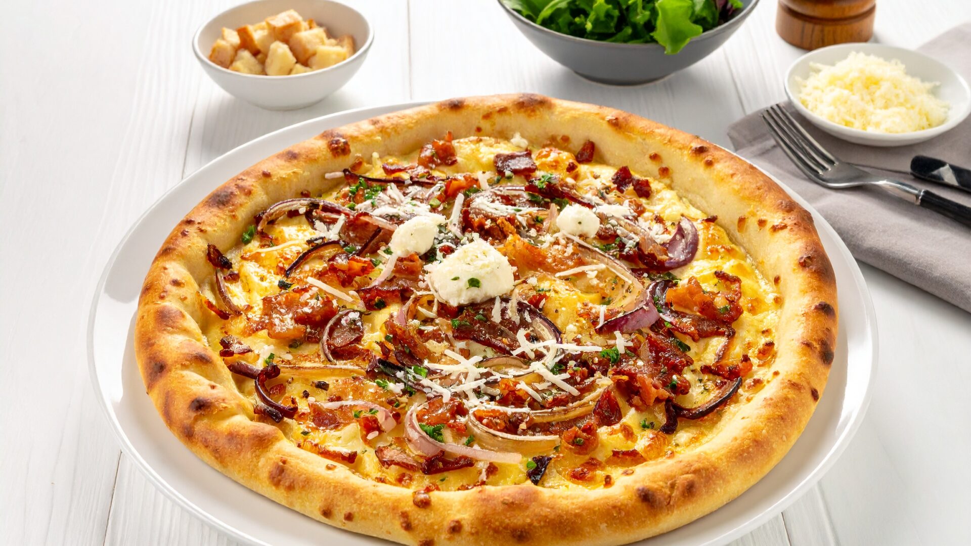 Pinsa version Flammekuech