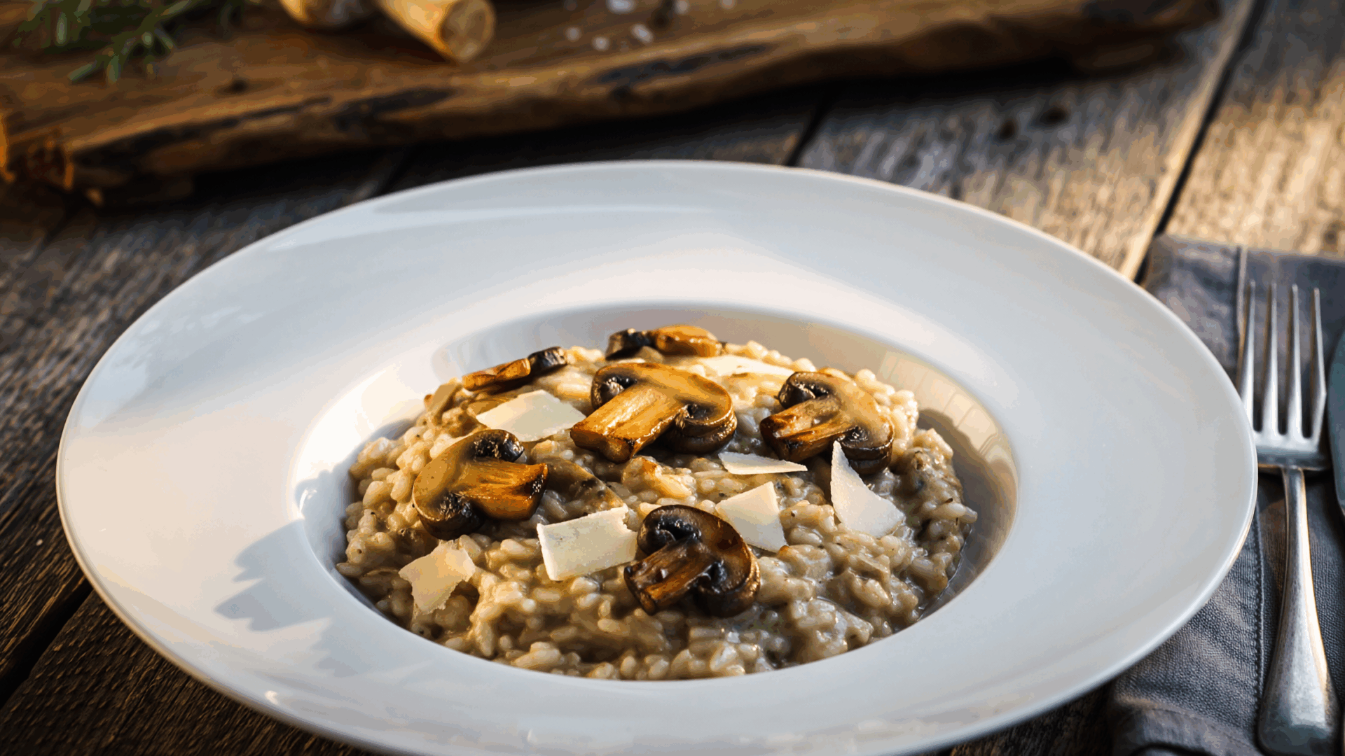 Risotto aux champignons et parmesan