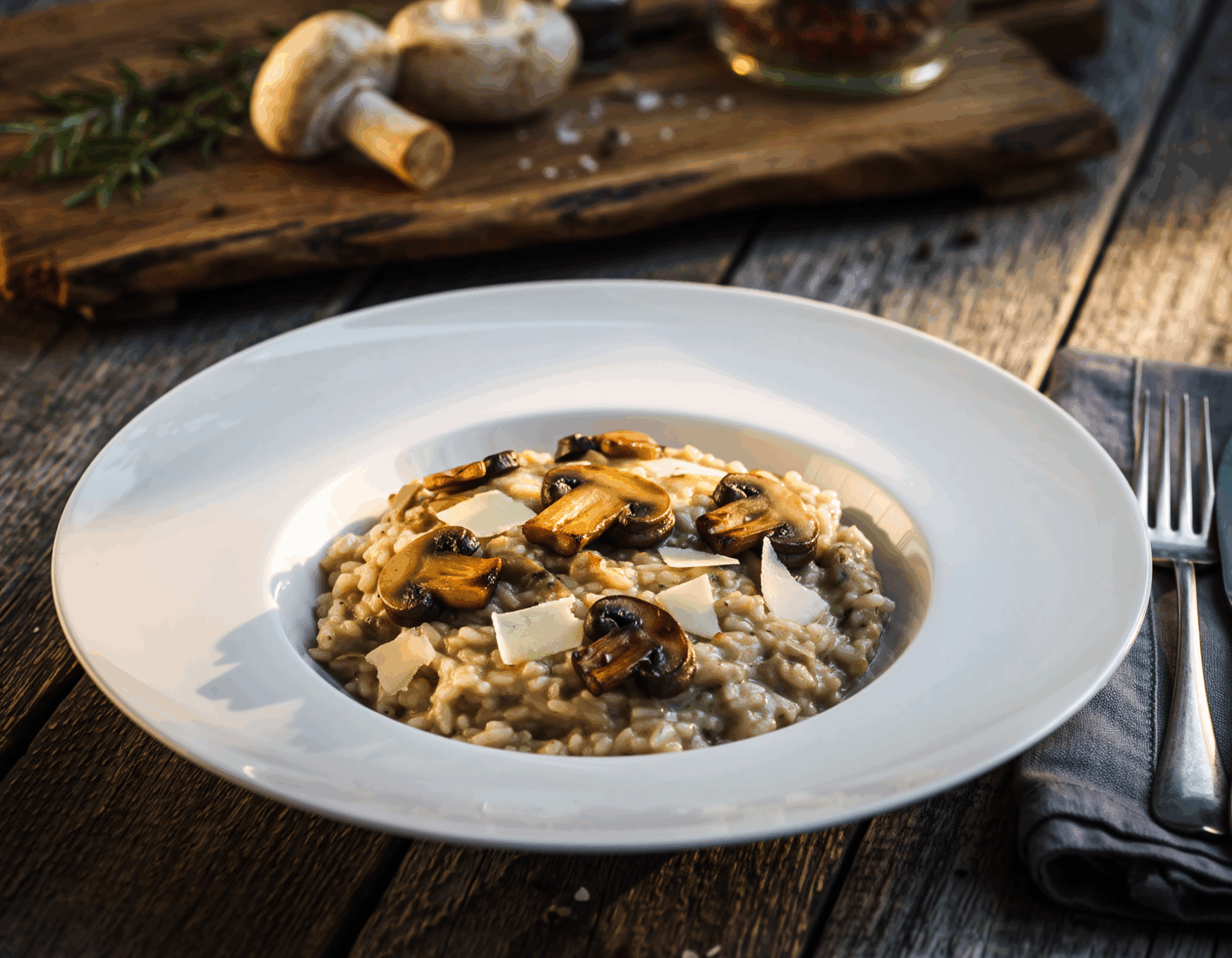 Risotto aux champignons et parmesan